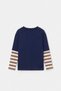 Navy Blue Boys' Cotton Basic Knitted T-Shirt Tkdaw27Ts00028 - 8