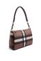 Dark Brown - Brown Plaid Women's Crossbody Bag Sp910 - 2