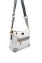White - Women's Crossbody Bag with Gray Logo Sp1110 - 2