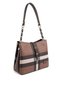 Dark Brown - Brown Plaid Women's Shoulder Bag Sp974 - 3