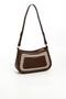 Coffee Yellow - Brown Plaid Line Square Women's Crossbody Bag Sp1132 - 7