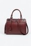 Burgundy - Burgundy Plain Women's Handbag Sp1174 - 7