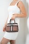 Dark Brown - Brown Plaid Women's Handbag Sp987