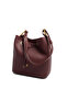 Burgundy - Burgundy Mini Rolax Women's Shoulder Bag Sp1241 - 5