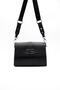 Black - Black Plain Women's Crossbody Bag Sp1009