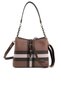 Dark Brown - Brown Plaid Women's Shoulder Bag Sp974 - 7