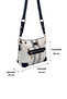 White - Navy Blue Plaid Women's Crossbody Bag Sp1110 - 2
