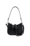 Black - Black Plain Women's Shoulder Bag Sp1259 - 6