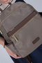 Sand - Brown Satin Women's Backpack Sp1209 - 6