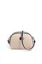 Beige - Navy Blue Honeycomb Women's Crossbody Bag Sp765 - 5