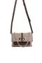 Coffee Yellow - Brown Plaid Line Square Women's Crossbody Bag Sp1148