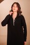 Women's Polo Collar Button Detailed Ribbed Long Knitwear Dress 8515 - 3