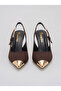 Women's Open Back Special Design Heels with Side Buckle Pointed Toe Stylish Women's Brown - 7