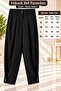 Women's Trousers Black Color Fabric Trousers Zaramodel Pleated Cuffs Stylish Button Detail Carrot Type Trousers