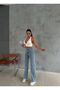 Genar Women's High Waist Jean Palozzo Jeans Wide Leg Trousers - 3
