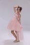 Girls' Tulle Evening Dress with Train – Birthday and Special Occasion Dress - 4