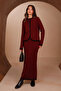 Modest Two Piece Set - Burgundy - Long - 4