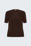 Bearded Short Sleeve Knitwear - Brown - 3