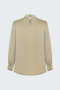 Long Sleeve Blouse - Beige - 4