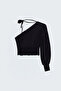 Floral Detailed Blouse - Black - 5