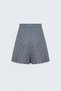 Houndstooth Shorts Skirt - Blue - 5