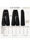 Gray 3-Thread Ribbed Striped Wide Leg High Waist Oversize Sweatpants - 2