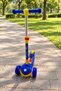 4-Level Adjustable Children's Scooter with Music and Lights, 100 kg Carrying Capacity, Navy Blue - 4