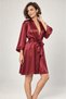 Burgundy Satin Dressing Gown – Soft Textured & Comfortable Design