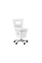 Clinic-Beauty Chair Adjustable Hydraulic Stool with Backrest Waterproof PU leather