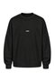 Women's Oversize Sweatshirt Amore Printed with Shardonlu Pattern in Black – Crew Neck, 3 Thread Shardonlu - 6