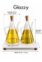Borosilicate Glass Glazzy 2-Piece Oil Bottle & Sauce Bowl with Marble Stand 750 ml - 3