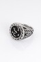 Silver Tone Ocean Anchor 316L Steel Men's Ring - 2