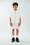 Alaçatı 100% Cotton Linen White Men's Shirt and Shorts Set - 2