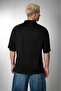 Capture Truth Polo Collar Black Men's Football Jersey - 4