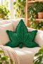 Handmade Knitted Plane Leaf Decorative Cushion - 2