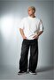 Asphalt Fade Wide Leg Super Baggy Black Men's Trousers - 4