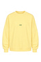 Women's Oversize Sweatshirt Amor Printed Yellow with Fringe – Crew Neck, 3 Thread Fringe - 7