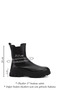 Women's Black Floater Rubber Sole Genuine Leather Chelsea Boots - 3