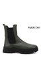 Women's Khaki Floater Rubber Sole Genuine Leather Chelsea Boots