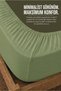 Premium Jersey Olive Green Fitted 100% Cotton Combed Single/Double Elastic Bed Sheet - 6