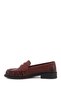 Women's Burgundy Loafer Shoes - 6