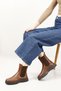 Women's Tan Floater Rubber Sole Genuine Leather Chelsea Boots - 3