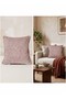 Rose Melange Linen Woven Throw Pillow Case 43X43Cm - 2