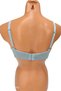 C Cup Wired Smooth Open Grey Bra with Sponge and Hollow Cross Straps - 3