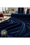 Dark Blue Velvet Knitted Fabric (100cm Length-150Cm Width) - 2