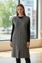 Long Line/Wave Pattern Vest with Pockets and Zipper Large Size Vest