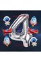 Silver Color Number Balloon Space Concept 4 Year Old Birthday Balloon Set Galaxy Astronaut Space Rocket Balloon - 2