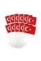 10 Pieces of Paper Turkish Flag with Bars, Slats, Sticks, Moon and Star Printed Flag 20X12 cm - 4