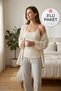 Lycra Thin Lace Women's Undershirt Ecru 3-Pack
