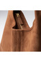Tan Suede Casual Zippered Hand and Shoulder Bag - 7